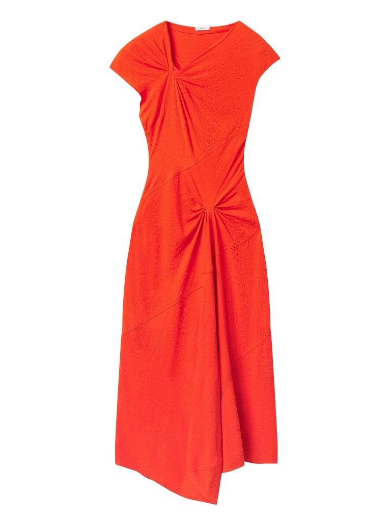 Nwt A.L.C. Willa Textured Crepe Midi Dress - Size 6